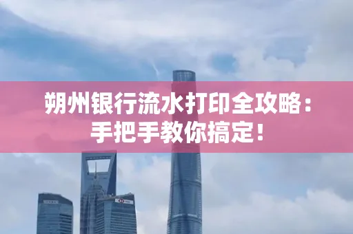 朔州银行流水打印全攻略:手把手教你搞定!