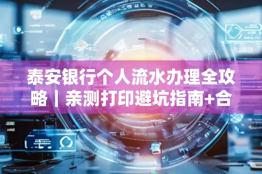 泰安银行个人流水办理全攻略|亲测打印避坑指南+合规要点