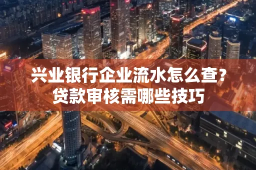 兴业银行企业流水怎么查?贷款审核需哪些技巧
