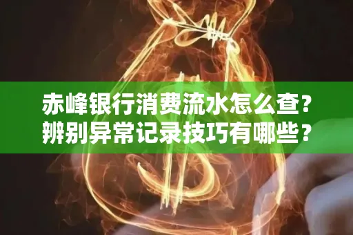赤峰银行消费流水怎么查?辨别异常记录技巧有哪些?