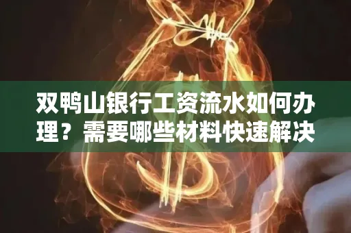 双鸭山银行工资流水如何办理?需要哪些材料快速解决
