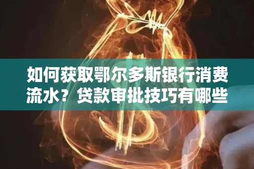 如何获取鄂尔多斯银行消费流水？贷款审批技巧有哪些？